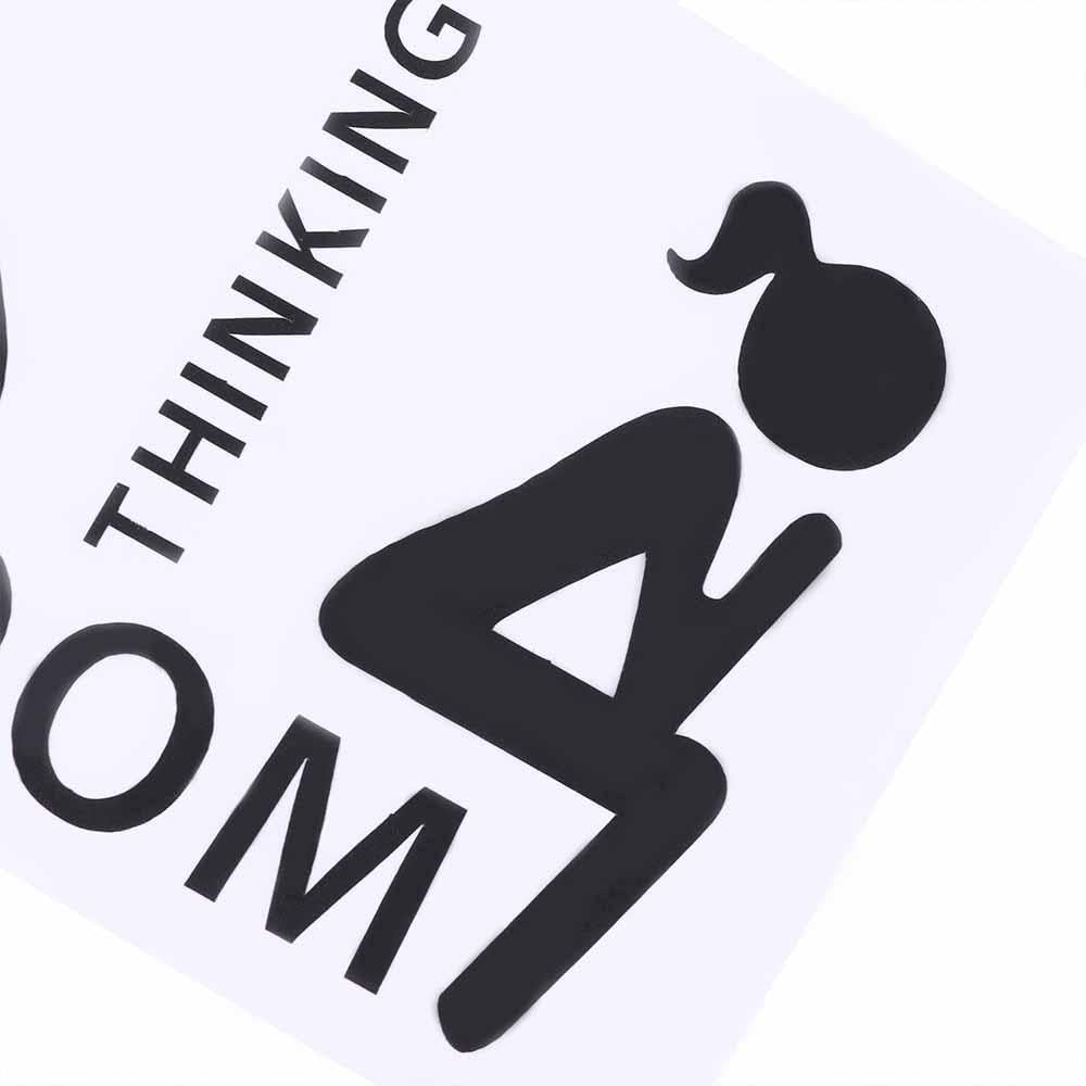 Leadigol Thinking Room – Calcomanías de pared de 2.8 x 3.9 in de PVC extraíbles, decoración de baño, calcomanías de decoración de inodoro, arte