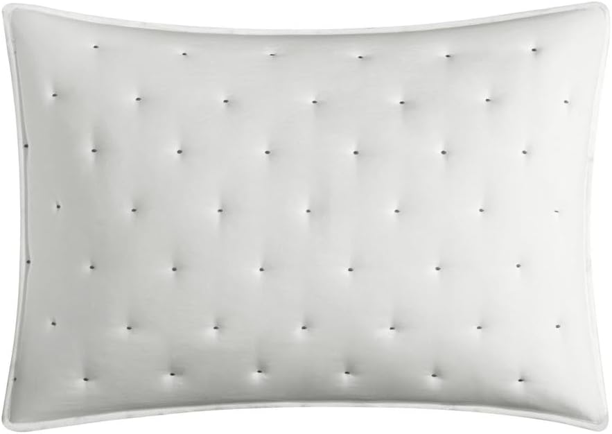 Chic Home Chyle – Juego de edredón de 3 piezas con diseño de punto de cruz, fundas de almohada incluidas, tamaño King, color beige