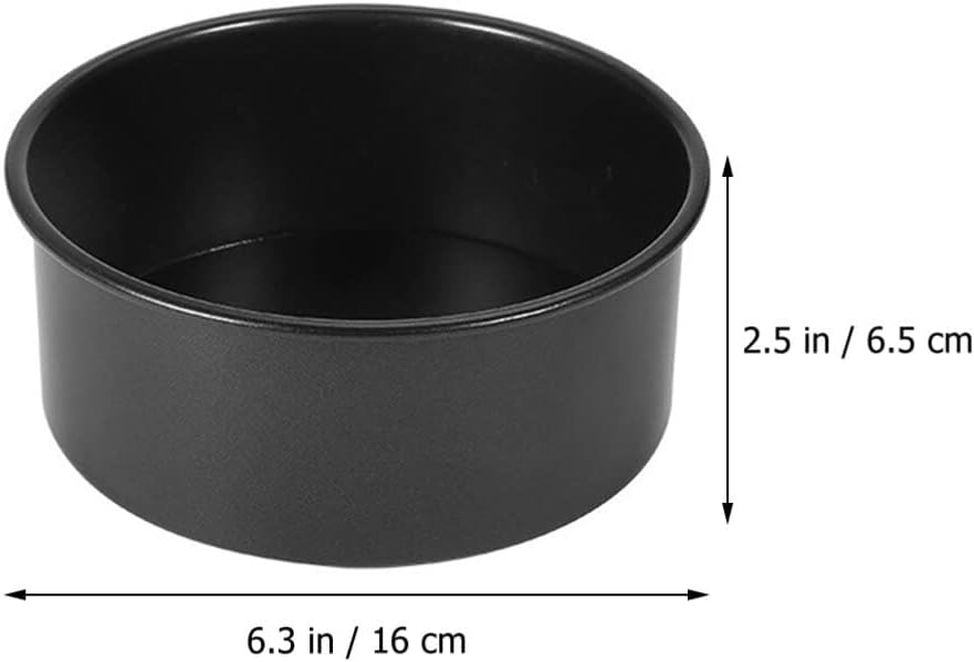 Kichvoe Molde redondo de acero inoxidable, negro, 12 pulgadas