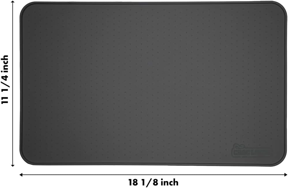 Tapete de silicona para alimentación de gatos y perros, impermeable, borde elevado, apto para lavavajillas, bandeja individual para mascotas, tapete