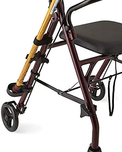 TULIMED – Soporte para bastón para rodillo, silla de ruedas o bastón – Soporte para bastón (color negro)