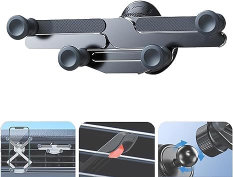 Soporte giratorio invisible para teléfono de automóvil, soporte de teléfono universal antivibraciones de 360 para tablero de automóvil y ventilación