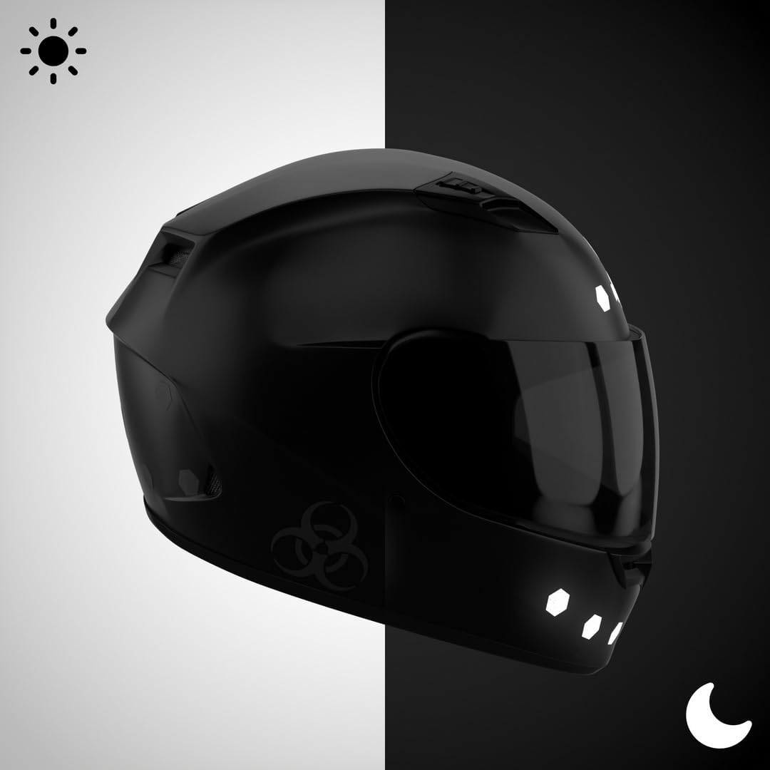 Kit de calcomanías reflectantes para casco de motocicleta, tecnología de calcomanías reflectantes 3M, calcomanías que aumentan la visibilidad, se ve