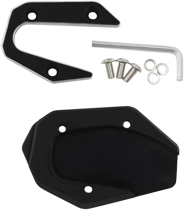 Motorcycle Side Bracket Motorcycle Kickstand Extension Pad Foot Side Stand Enlarge Support Plate for Ya&ma&ha MT-03 MT 03 MT03 2017-2021 (Color  1)