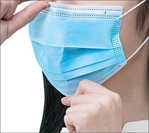 100 máscaras faciales desechables de procedimiento, protección de seguridad para la boca y la nariz, barrera de filtro de 3 capasfabricadas y