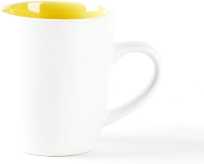 juego de vajilla de gres en forma de cupé, blanca en el exterior + interior