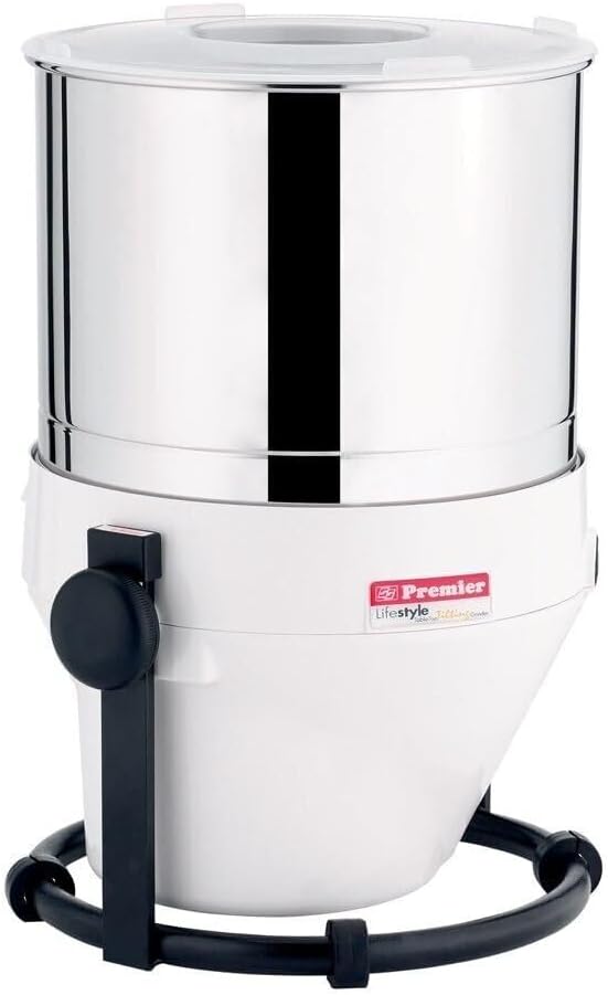 Premier Lifestyle – Molinillo húmedo inclinable con amasadora Atta y raspador de coco – 2 litros – 110v60 hz – color blanco de EE. UU. y Canadá