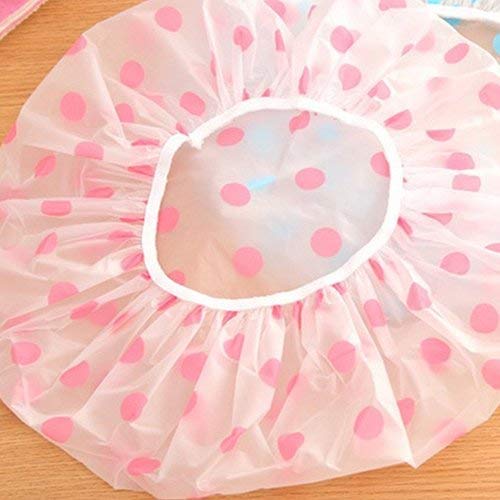 Puntos Preciosos Espesados Impermeable Transparente Gorro De Ducha Baño Sombrero De Baño