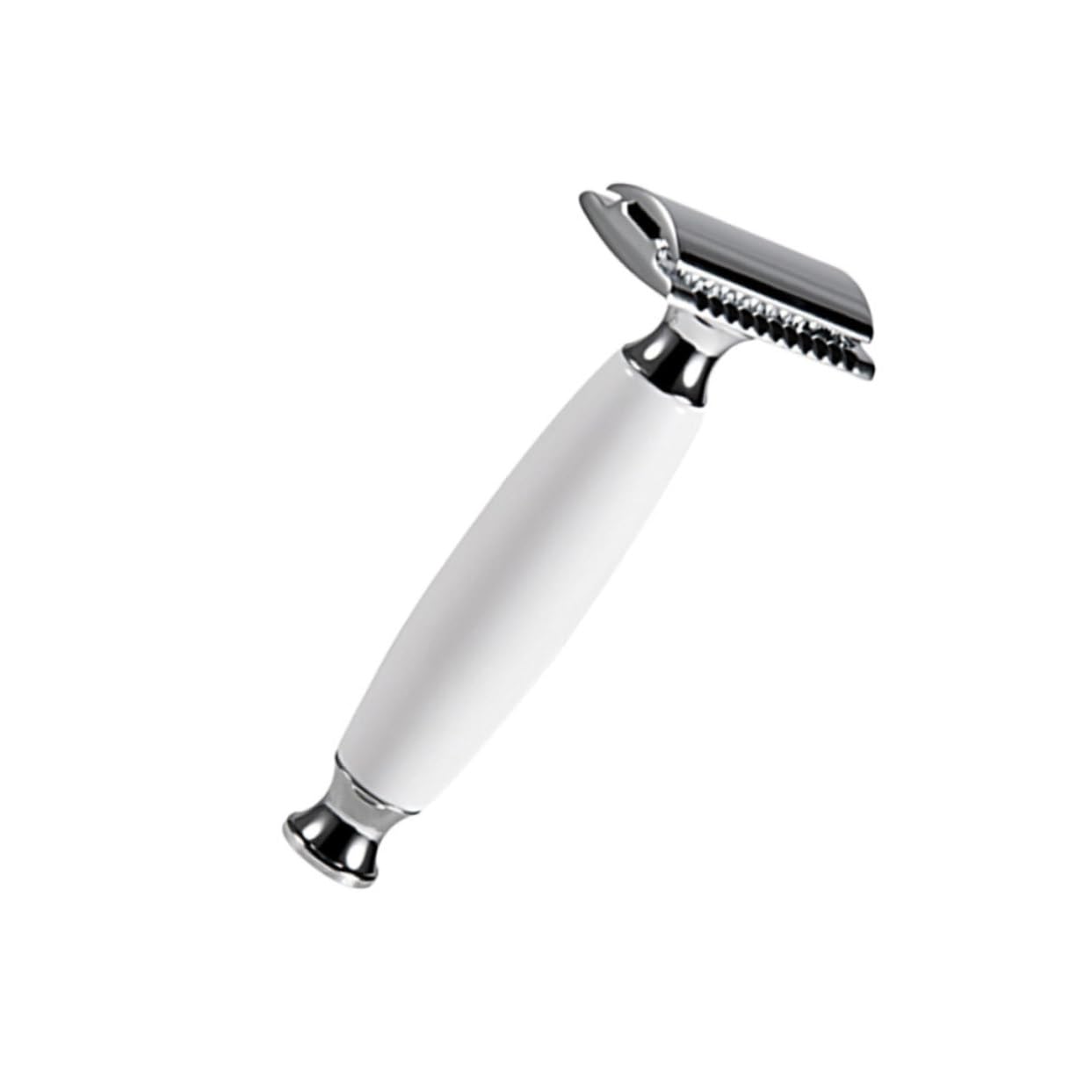 minkissy 2 unids Afeitadora Doble Seguridad Navaja Doble Cuchillas de afeitar Máquina de afeitar de acero inoxidable Maquinilla de afeitar de mango