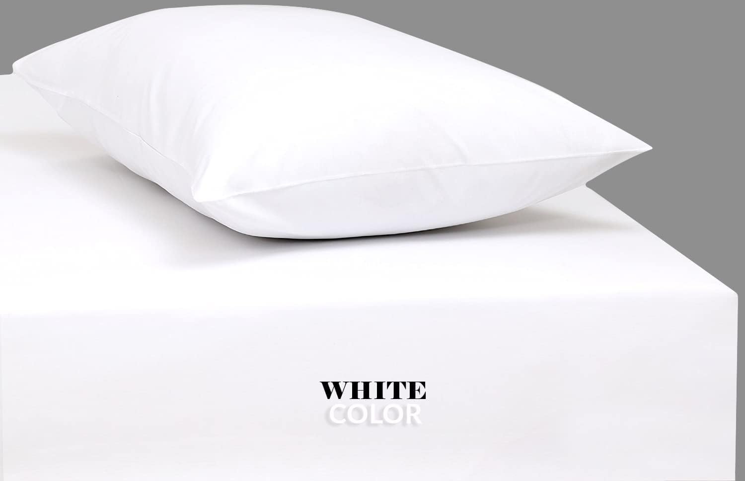 GOLD TEXTILES Paquete a granel de 100 fundas de almohada de polialgodón tamaño Queen, color blanco T200-21 x 36 pulgadas (se adapta a almohadas de