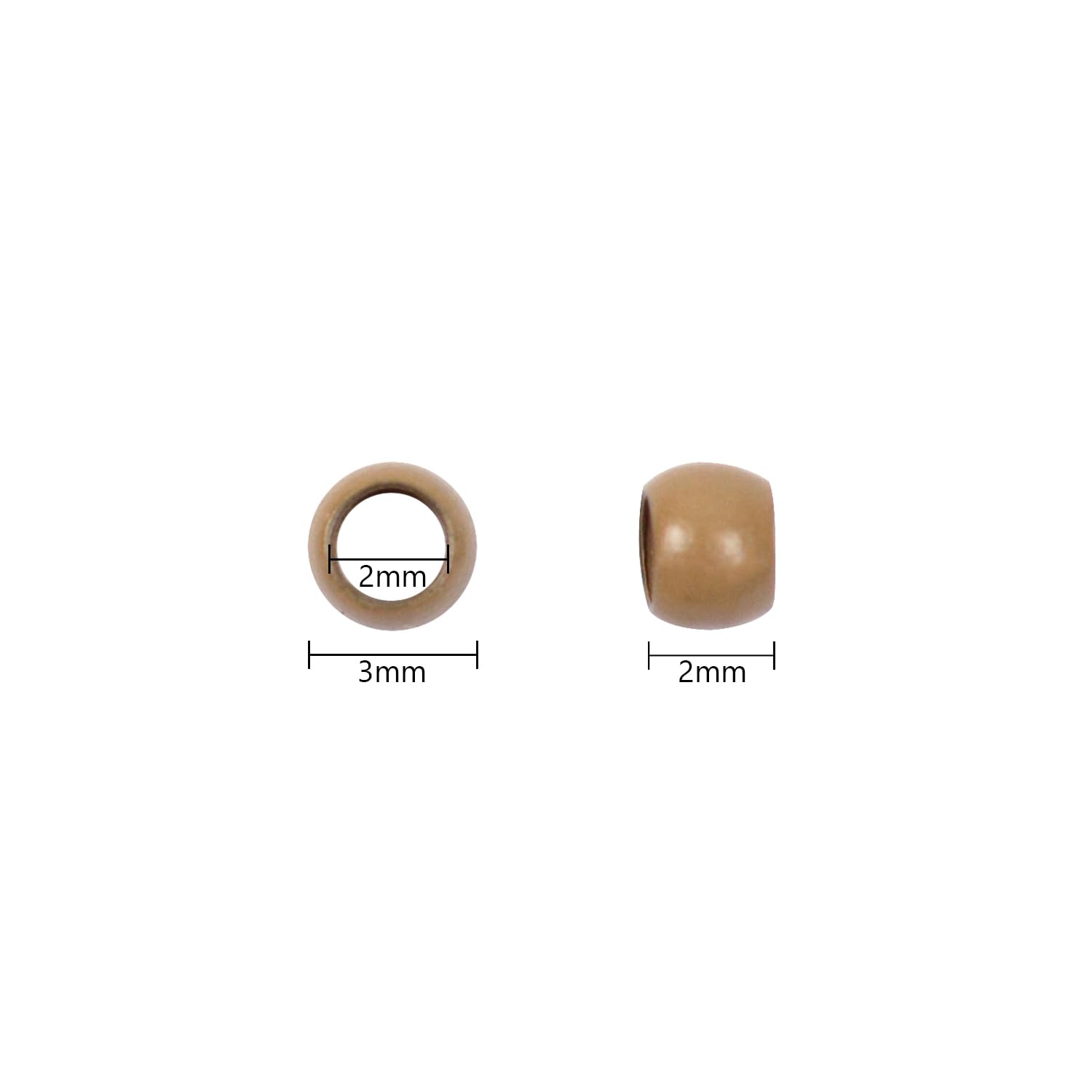 200 cuentas nano de 0.118 pulgadas (0.118 in), microenlaces de cobre, nano anillos, cuentas de cabello para extensiones de cabello (rubio oscuro)