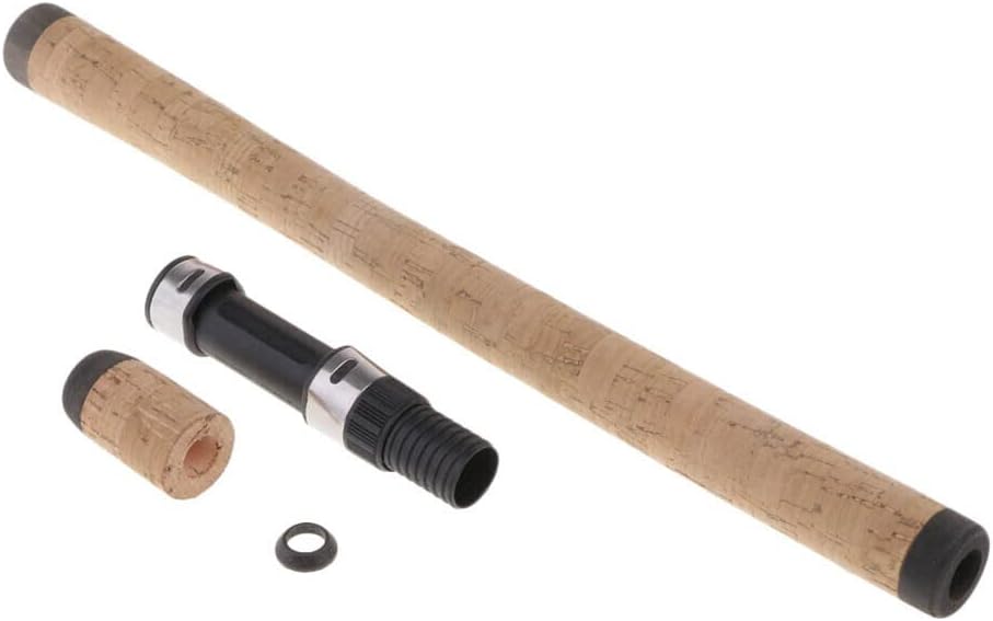 TEAMWILL Juego de 2 piezas de mango de caña de pescar Compuesto Cork Spinning Grip Reel Seat Building Repair