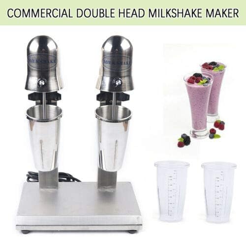 Máquina de batido de doble cabezal de acero inoxidable, mezclador de bebidas de 110 V, 60 Hz, máquina de helados, exprimidores de batidos para