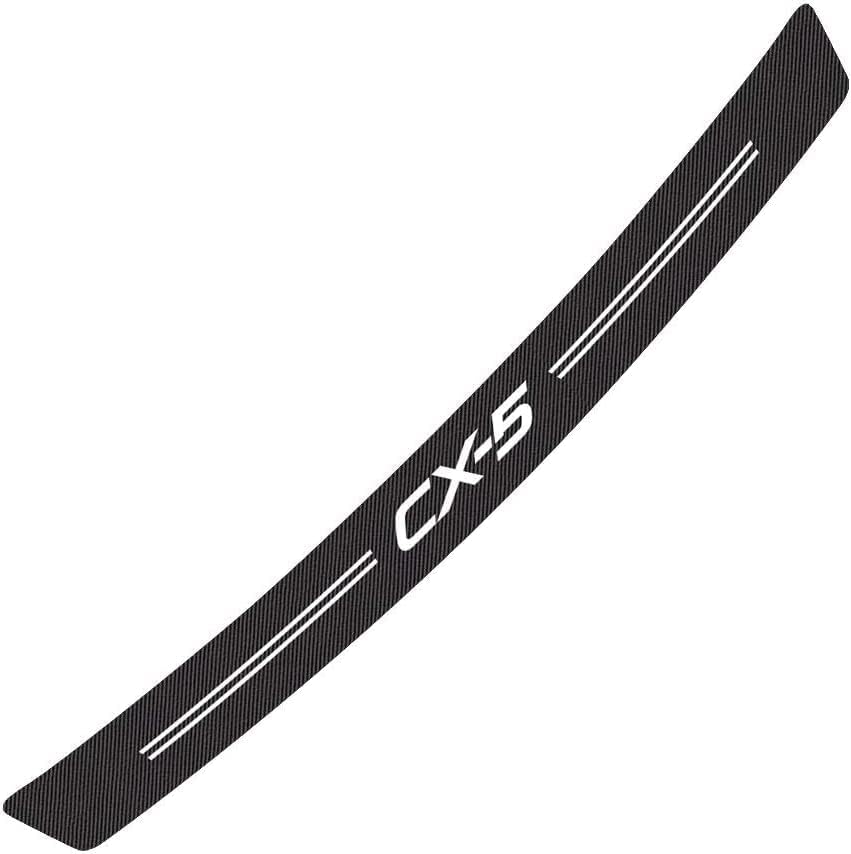 Protector de parachoques trasero de fibra de carbono para Mazda CX-5 antiarañazos, placa protectora para umbral de maletero, accesorio para