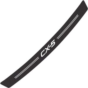 Protector de parachoques trasero de fibra de carbono para Mazda CX-5 antiarañazos, placa protectora para umbral de maletero, accesorio para Protector de parachoques trasero de fibra de carbono para Mazda CX-5 antiarañazos, placa protectora para umbral de maletero, accesorio para