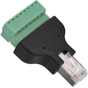 Adaptador de terminal de tornillo, conector Ethernet DVR, conector RJ45 macho a conector de terminal de tornillo de 8 pines de repuesto (paquete de Adaptador de terminal de tornillo, conector Ethernet DVR, conector RJ45 macho a conector de terminal de tornillo de 8 pines de repuesto (paquete de