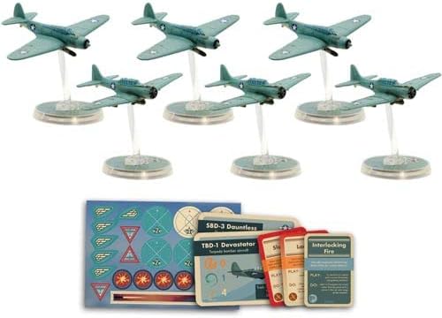 Warlord Blood Red Skies Douglas Dauntless & Devastator Squadron 1200 WWII Mass Air Combat Table Top War Game 772412007, sin pintar