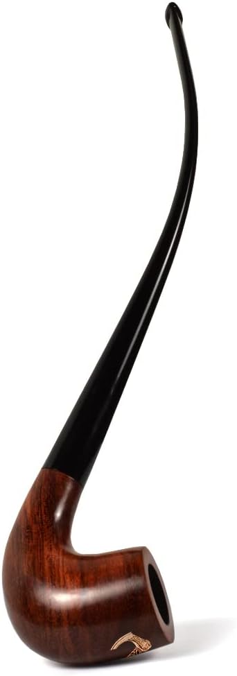Pipa de fumar tabaco larga de 10.2′ – (10.2 in) para filtro de 0.354 in. Vikings, Valhalla Envío en todo el mundo., Marrón
