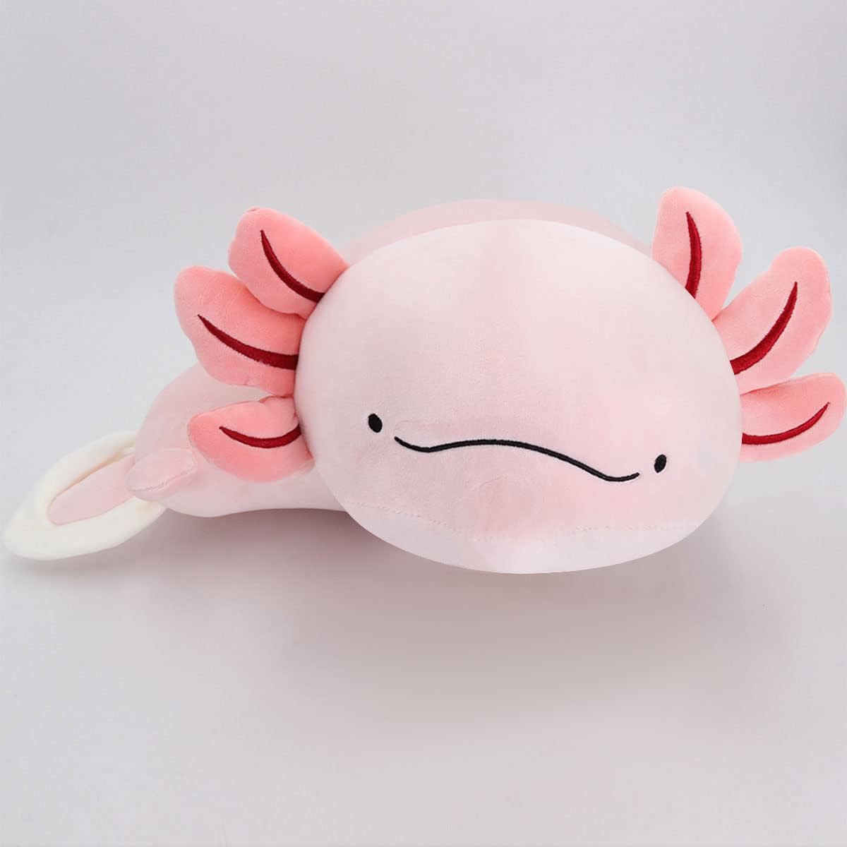 Nohito Kawaii – Almohada de peluche de ajolote suave, juguete de peluche de dinosaurio hexagonal 3D, ambistoma mexicano y salamandra de 11 pulgadas