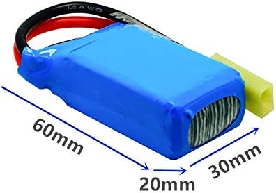 Batería Li-Po de 7.4V 1100mah con pequeño enchufe Tamiya para PXtoys 9300 9301 9301-1 9302 9303 9303-1 118 Escala Rc Car 2 Pack con cargador USB