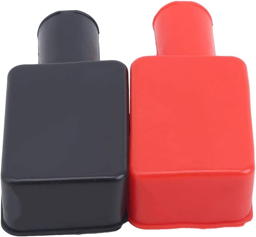 Cubierta aislante de terminales de batería negra y roja, protector negativo positivo, poste superior, cubierta de terminal aislante, accesorios de