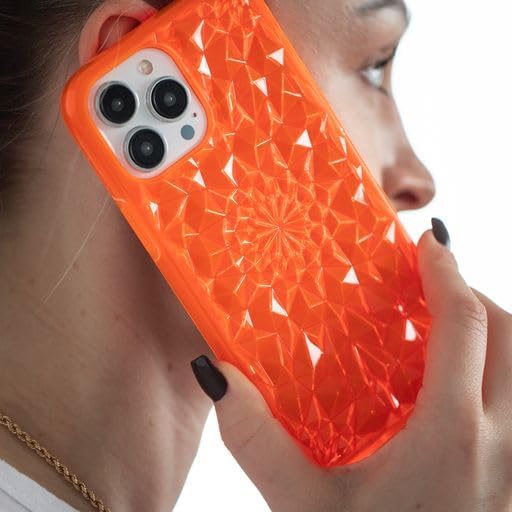 FELONY CASE Funda para iPhone 13 Pro Max  Funda naranja caleidoscopio  Antiarañazos, resistente y duradera, funda protectora a prueba de golpes de