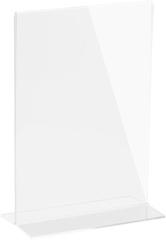 Beryland soporte de carteles de acrílico y portamenú, 5 x 7 pulgadas, paquete de 10 unidades