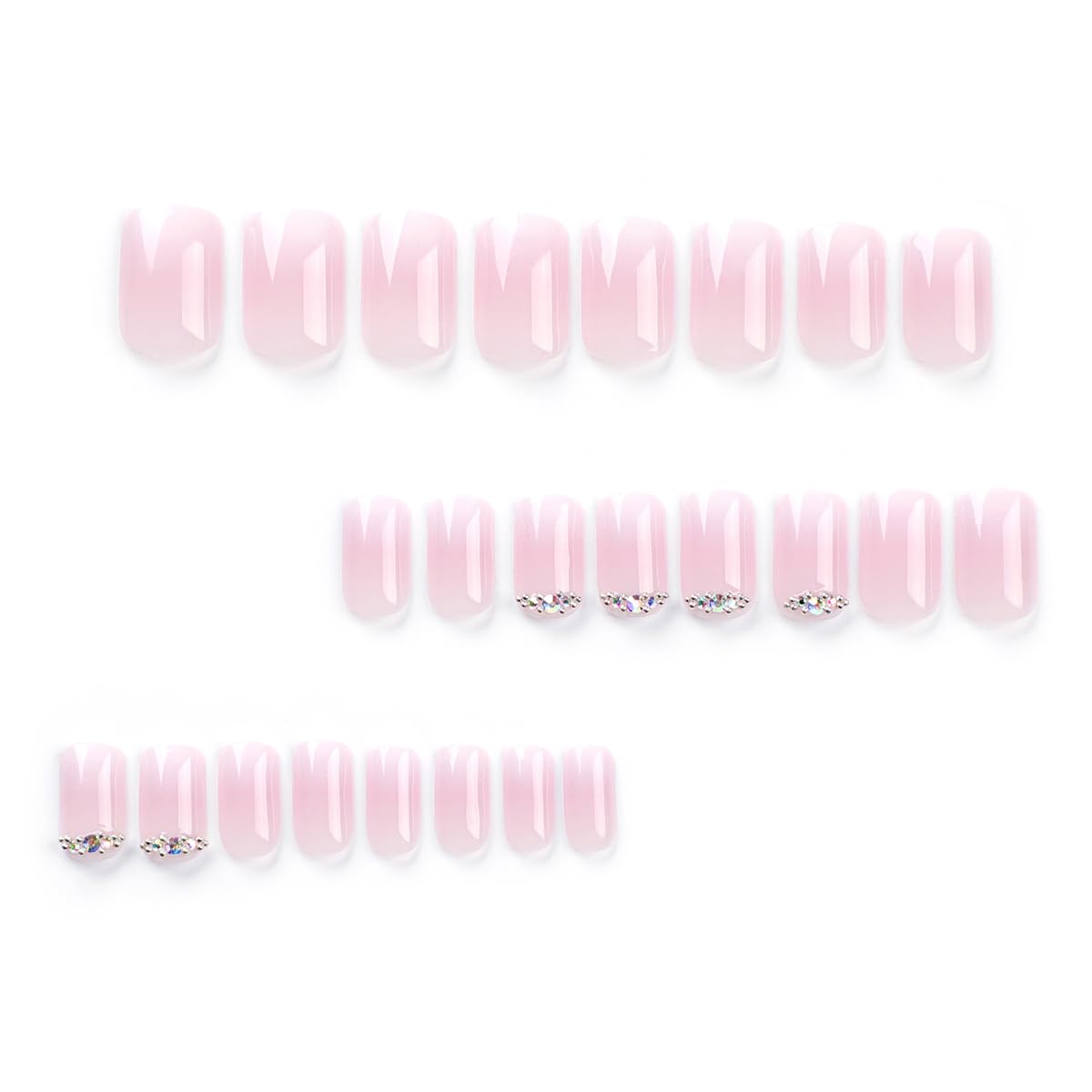Kit de uñas postizas acrílicas cortas a presión con pegamento, diseño de purpurina de flores, uñas a presión de otoño de ajuste natural, 24