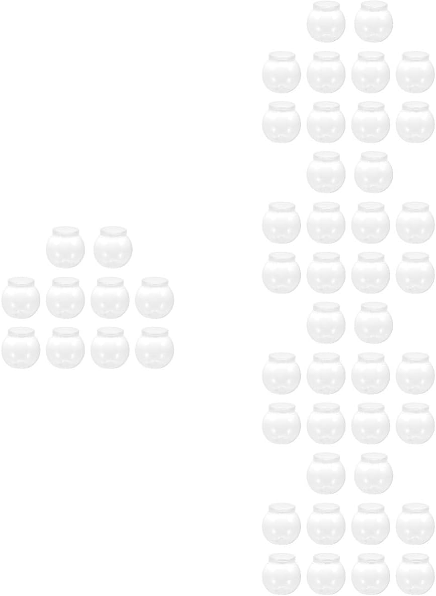 KALLORY 50 Pcs Plastic Cup Jelly Cup Plastic Jelly Cup Tasting Tumbler Containers with Lids Plastic Cups with Lids Party Dessert Container Plastic