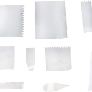 18 piezas de raspador de crema transparente flexible para tartas, glaseado, espátula de pastelería, suministros de decoración de pasteles, 18 piezas de raspador de crema transparente flexible para tartas, glaseado, espátula de pastelería, suministros de decoración de pasteles,