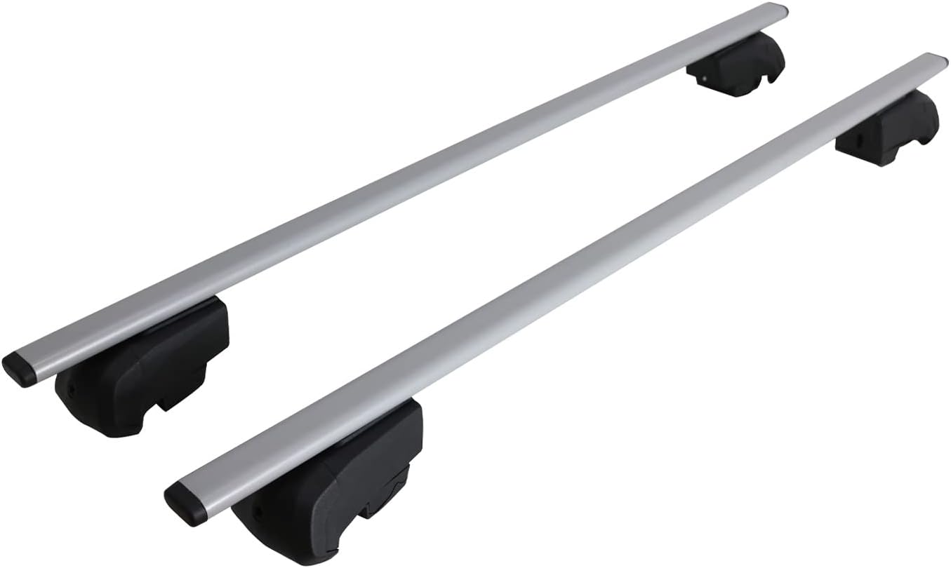 OMAC Portaequipajes portaequipajes barras transversales de hierro para Mazda CX-90 2024 gris 2 piezas antirrobo para viajes, kayak, canoa, surf,