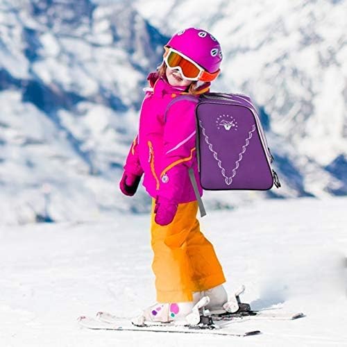 Mochila para botas de esquí para niños pequeños, patinaje, esquí, botas de snowboard, casco, guantes y aperitivos, perfecta para esquí, snowboard,