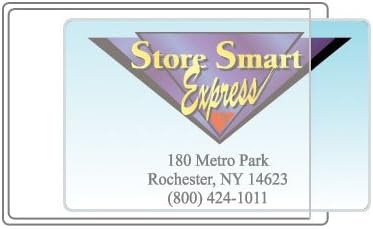 StoreSMART – Business Card Holders – Non-Adhesive – Vinyl Plastic – Open Short Side – 10 Pack – PE222S-10