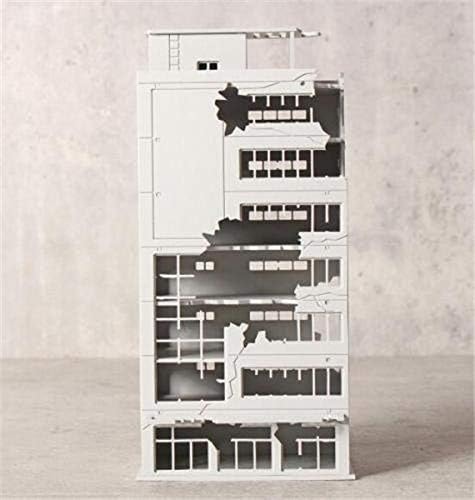 EatingBiting Escala N 1144 1144 Ruined Damaged Building After War Assembling Model Outland Realism Scene for DIY Sand Table Garden Micro Landscape