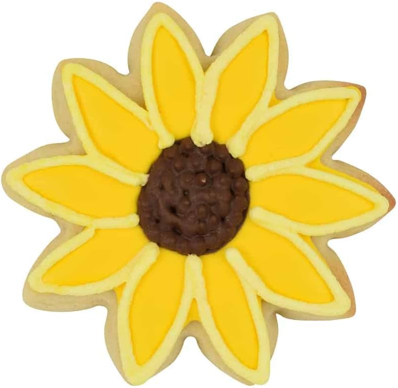 R & M International Daisy – Cortador de galletas de agarre suave, talla única, amarillo (paquete de 2)