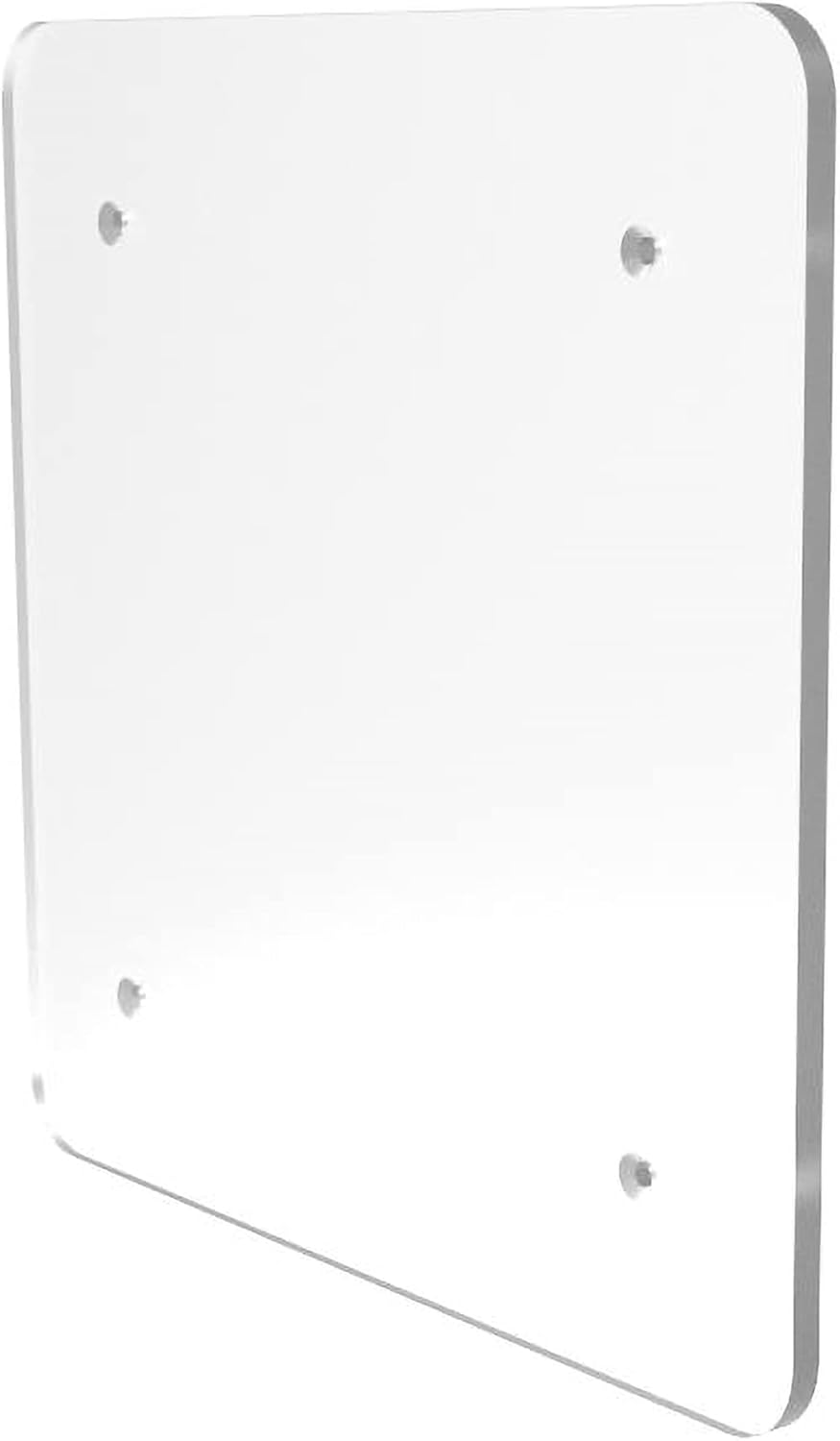FixtureDisplays Hoja de plexiglás acrílico transparente de 0.197 in (316 pulgadas nominal) de 9 x 9 pulgadas, cuadrada preperforada con 4 agujeros
