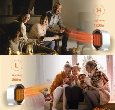 Nuevo ventilador eléctrico portátil 1200 W PTC calor de cerámica de 2 velocidades Mini de bajo ruido calentador de espacio doméstico calentador