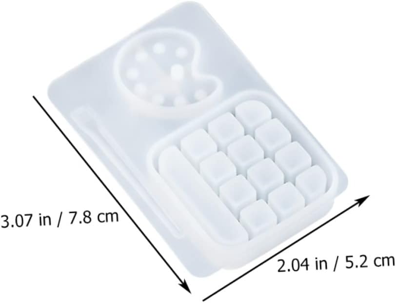 COHEALI 2 unids caja paleta plantilla bandeja de cristal molde de arcilla moldes de resina silicona lápiz labial resina epoxi bandeja de resina de