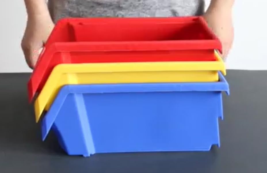 Organizador de almacenamiento de herramientas de garaje apilable, ajustable y colgante, para tornillos, pernos, tuercas, clavos, diseño resistente y