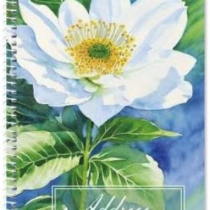 White Flowers – Libreta de direcciones de por vida, 72 páginas, número de teléfono de cubierta suave y guardián de direcciones White Flowers – Libreta de direcciones de por vida, 72 páginas, número de teléfono de cubierta suave y guardián de direcciones