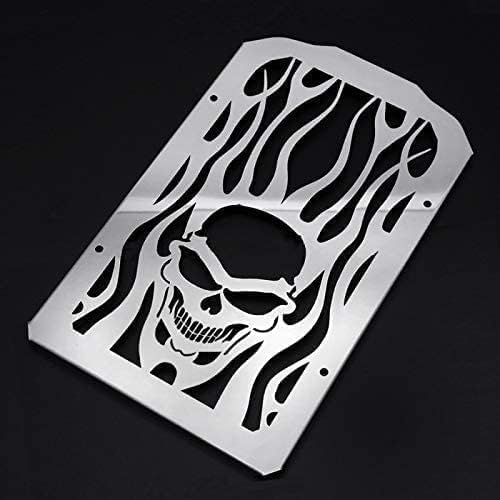 SKULLFIRE – Cubierta de radiador para motocicleta, protector de parrilla para parrilla, protector de refrigerador, compatible con Kawasaki Vulcan