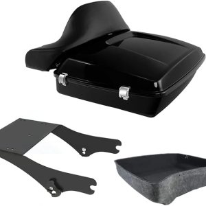 TCT-MOTORPARTS Respaldo de maletero picado, estante superior de montaje para Harley Tour Pak Trunk Touring Electra Glide Road Glide Street Glide TCT-MOTORPARTS Respaldo de maletero picado, estante superior de montaje para Harley Tour Pak Trunk Touring Electra Glide Road Glide Street Glide