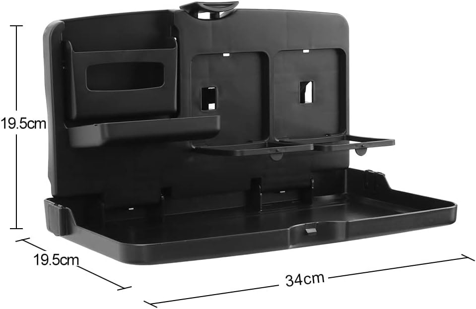 BESTLY – Bandeja plegable portátil multifuncional para asiento de automóvil, bandeja para asiento trasero de vehículo, mantente organizado cuando