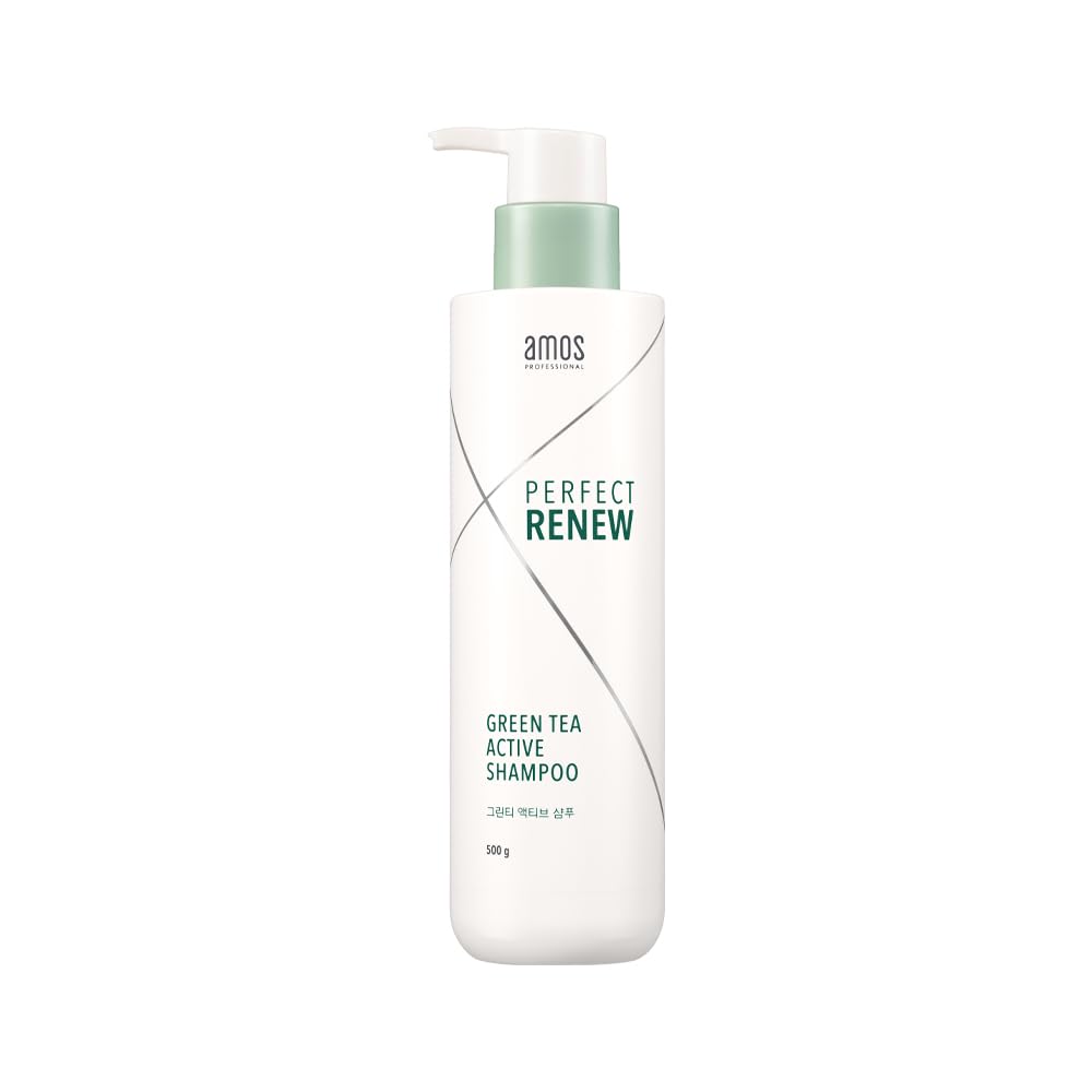 AMOS PROFESSIONAL Perfect Renew Green Tea Active Shampoo  Champú nutritivo e hidratante para el crecimiento del cabello  Champú anti caída del