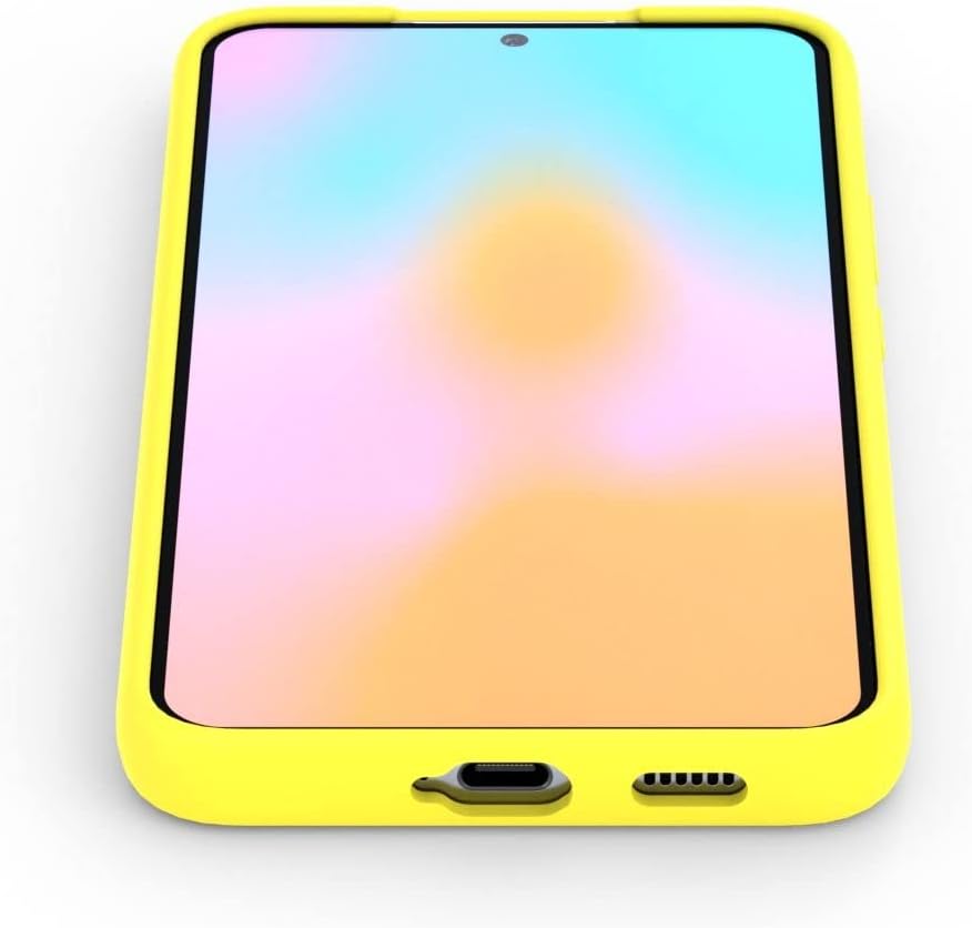 FELONY CASE – Funda Samsung Galaxy S22 – Elegante funda de silicona amarilla neón – Fundas protectoras a prueba de golpes de 360 para Samsung Galaxy