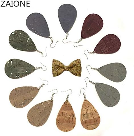 ZAIONE Hojas de cuero sintético de tela de corcho de 8 x 12 pulgadas, patrón A4 para hacer bolsas, manualidades