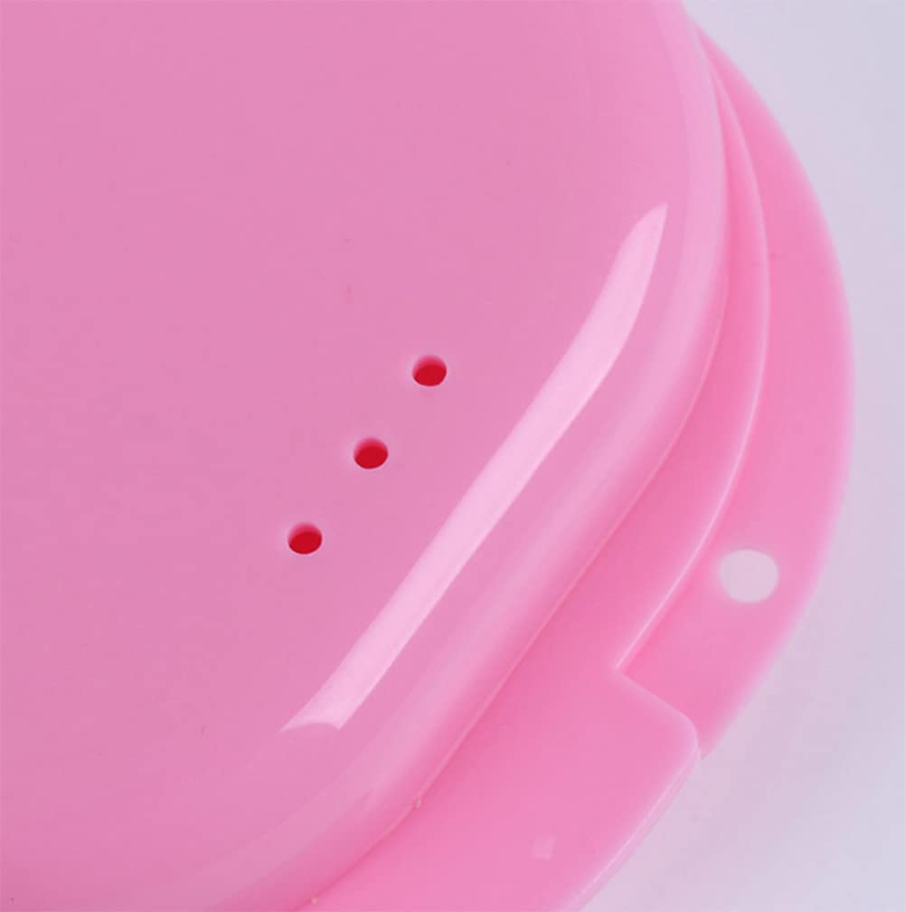 AKOAK 2 fundas de almacenamiento de protección oral, funda de almacenamiento de dentaduras postizas, con orificio de ventilación, adecuada para