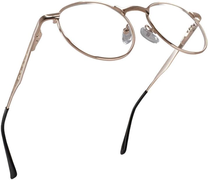 2SeeLife Lentes de lectura con borde de metal dorado para hombres y mujeres para lucir modernos con visión clara, lectores duraderos para mujeres y
