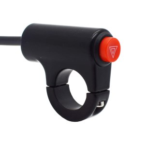 Interruptor de luz de advertencia de montaje de barra de manillar de motocicleta de 78 “Interruptores de manillar de encendido y apagado con botón Interruptor de luz de advertencia de montaje de barra de manillar de motocicleta de 78 “Interruptores de manillar de encendido y apagado con botón