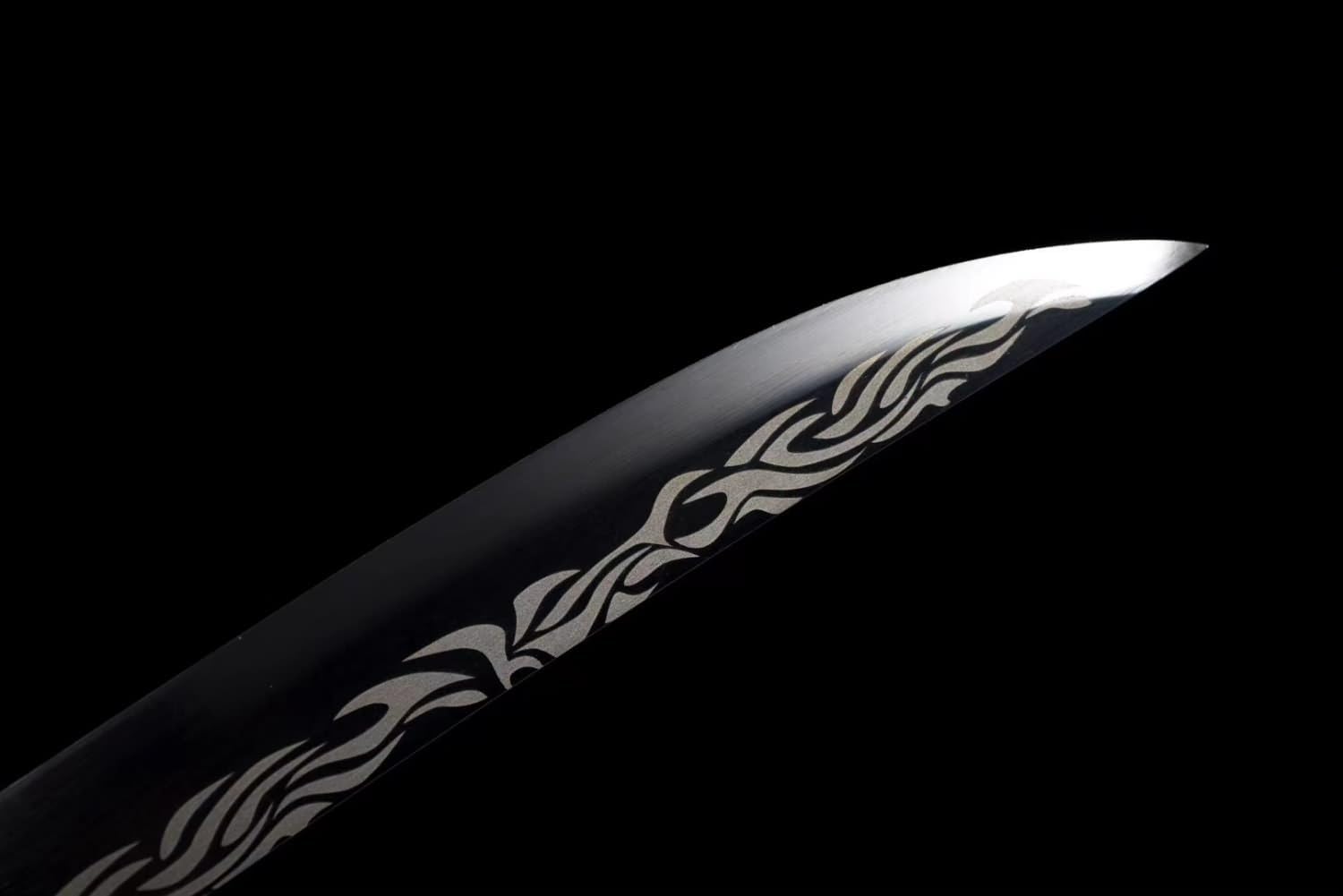 Espada de águila china real, espada ancha (hoja de acero forjada de alto carbono, accesorios de aleación, vaina de palisandro)